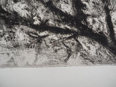 Marc CHAGALL : Le corbeau et le renard, Gravure originale signée 2
