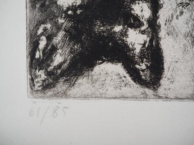 Marc CHAGALL : Le corbeau et le renard, Gravure originale signée 2
