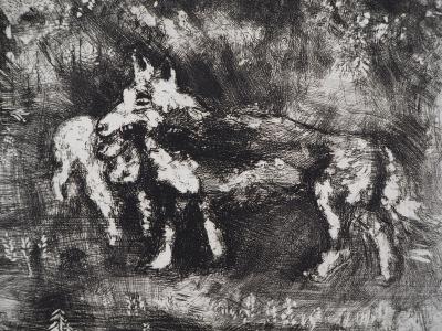 Marc CHAGALL : Le loup et l’agneau, Gravure originale signée 2