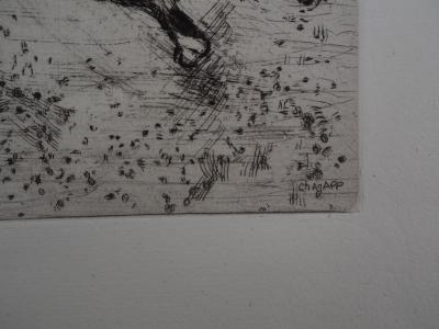 Marc CHAGALL : Le renard et la cigogne, Gravure originale signée 2