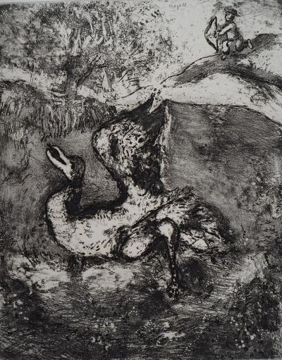 Marc CHAGALL : La chasse, Gravure originale signée 2