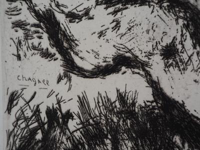 Marc CHAGALL : La course du lièvre, Gravure originale signée 2