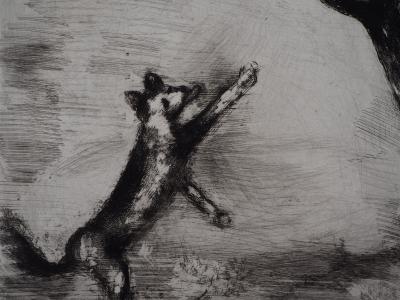 Marc CHAGALL : Le coq et le renard, Gravure originale signée 2