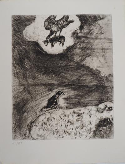 Marc CHAGALL : Rêverie du corbeau, Gravure originale 2