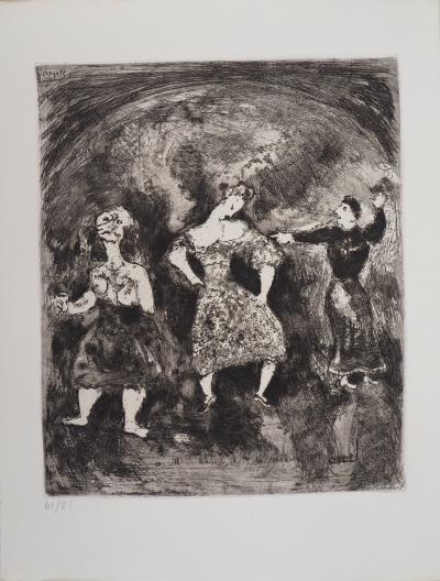 Marc CHAGALL : Danseurs, Gravure originale signée 2