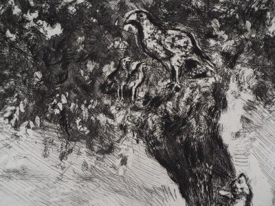 Marc CHAGALL: Cat on the hunt, Original signed engraving 2
