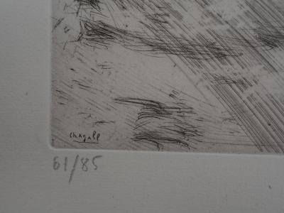 Marc CHAGALL: Cat on the hunt, Original signed engraving 2