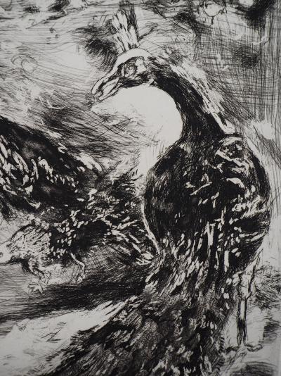 Marc CHAGALL : Les paons, Gravure originale signée 2