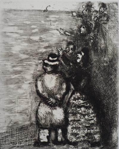Marc CHAGALL: Frente al mar, Grabado original firmado 2