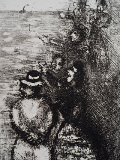 Marc CHAGALL: Frente al mar, Grabado original firmado 2