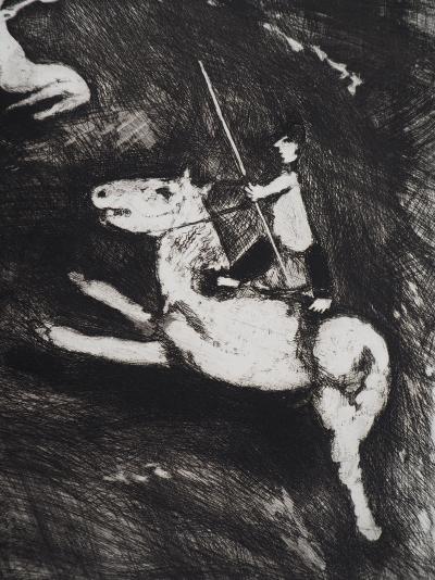 Marc CHAGALL : La chevauchée, Gravure originale signée 2