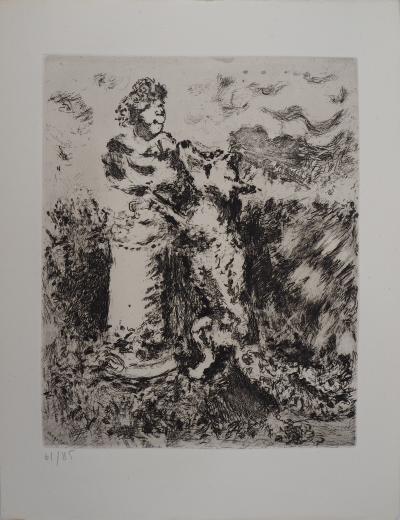 Marc CHAGALL : Le renard et le buste, Gravure originale signée 2