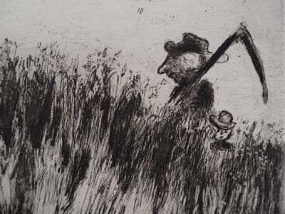 Marc CHAGALL : Le champ, Gravure originale signée 2
