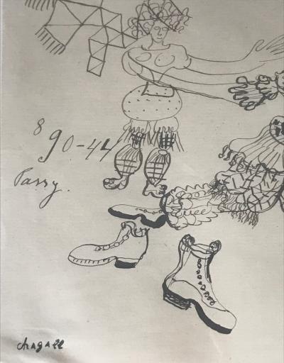 Marc Chagall - Venir voir à Carnot, 35-40 - Encre sur papier 2