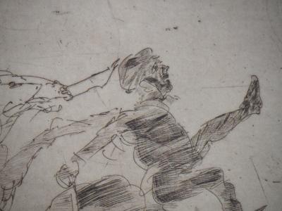 Alfred HRDLICKA : Combat de cavaliers, Héliogravure 2