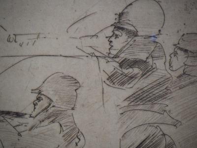 Alfred HRDLICKA : Combat de cavaliers, Héliogravure 2