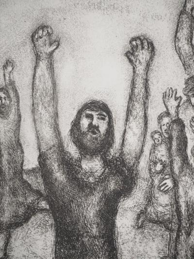 Marc CHAGALL : Adoration du veau d’or, Héliogravure originale signée 2