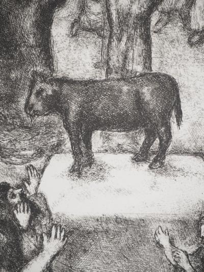 Marc CHAGALL : Adoration du veau d’or, Héliogravure originale signée 2