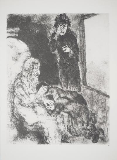 Marc CHAGALL : Moise sauvé des eaux, Héliogravure originale 2