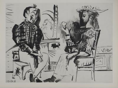 Pablo PICASSO: Human Comedy, The Tamer and the Clown, Heliogravure 2