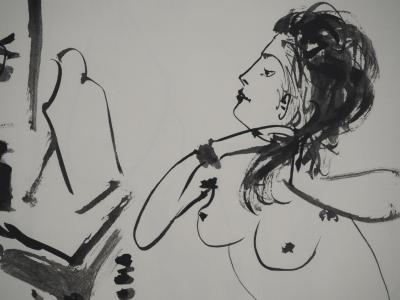 Pablo PICASSO : Comédie Humaine, L'artiste en singe, Héliogravure 2