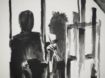 Pablo PICASSO : Comédie Humaine, L'attente de la muse, Héliogravure 2