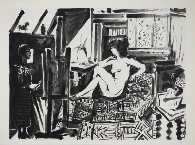 Pablo PICASSO : Comédie Humaine, Le repos de la muse, Héliogravure 2