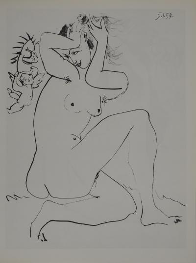 Pablo PICASSO : Comédie Humaine, L’amour de la jeune femme nue, Héliogravure 2