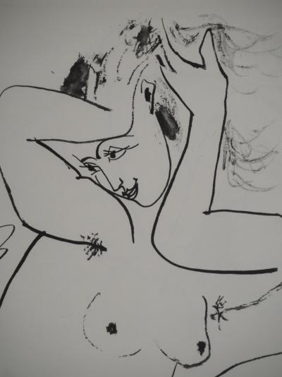Pablo PICASSO : Comédie Humaine, L'ange démasqué et la jeune femme, Héliogravure 2