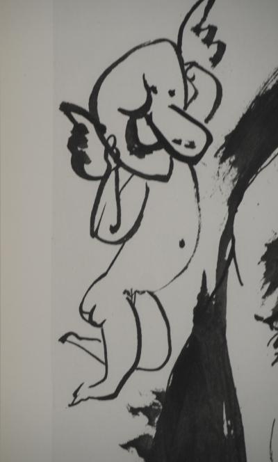 Pablo PICASSO : Comédie Humaine, L'ange démasqué et la jeune femme, Héliogravure 2