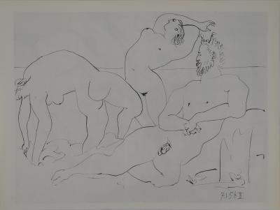 Pablo PICASSO: Human Comedy, The dance of the nymphs and the satyr, Heliogravure 2