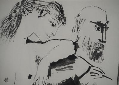 Pablo PICASSO : Comédie Humaine, Le cirque sensuel, Héliogravure 2