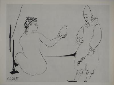 Pablo PICASSO : Comédie Humaine, Le couple de dompteurs, Héliogravure 2