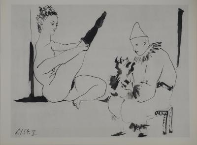 Pablo PICASSO : Comédie Humaine, Le couple de dompteurs, Héliogravure 2
