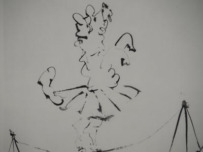 Pablo PICASSO : Comédie Humaine, Le numéro de cirque au petit chien, Héliogravure 2