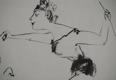 Pablo PICASSO : Comédie Humaine, Nu avec Arlequin, Héliogravure 2