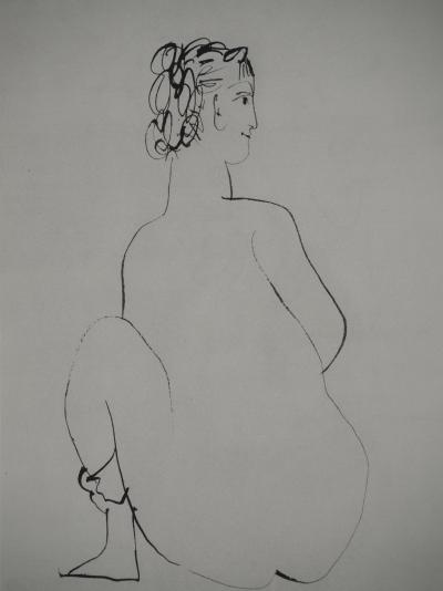 Pablo PICASSO : Comédie Humaine, Nu avec Arlequin, Héliogravure 2