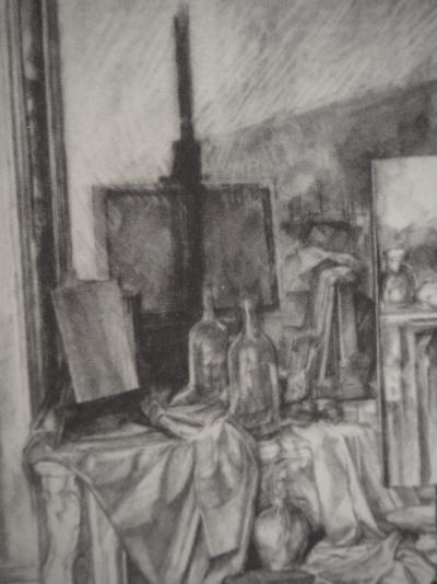 Jacques HARTMANN : L’atelier du peintre, Héliogravure signée 2