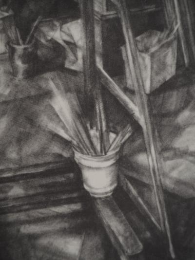Jacques HARTMANN : L’atelier du peintre, Héliogravure signée 2