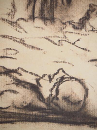 Alfred HRDLICKA : Brecht, le Mère courage, Héliogravure signée dans la planche 2