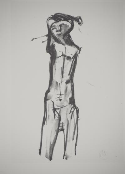 Markus LUPERTZ : Etude d’homme nu, Héliogravure signée 2