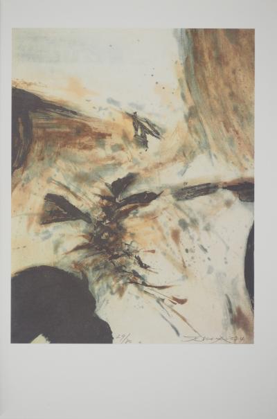 ZAO Wou-Ki : Paysage abstrait, Héliogravure signée 2