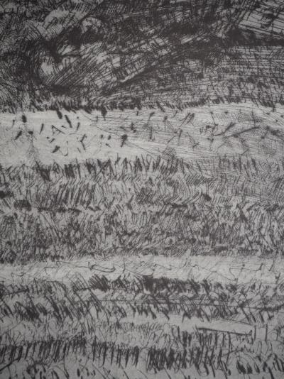 François BEALU : Paysage de plaine, Héliogravure 2