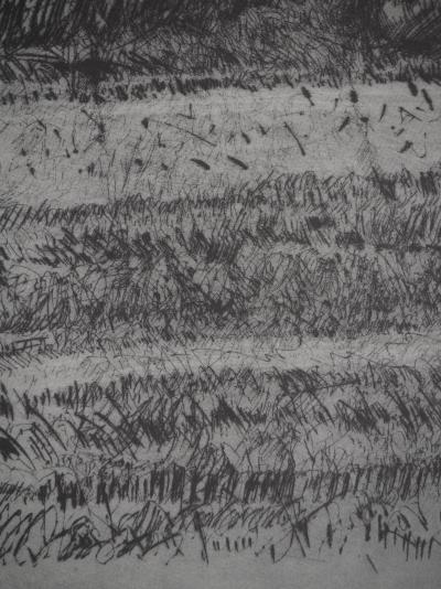 François BEALU : Paysage de plaine, Héliogravure 2