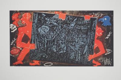 Jorg IMMENDORF : Enlèvement des Sabines, Héliogravure 2