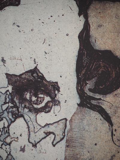 Horst JANSSEN: Porträt von Edgar Poe, signierter Heliogravüre 2