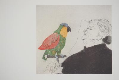 David HOCKNEY: The artist’s mother with the parrot, Heliogravure 2