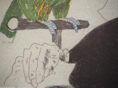 David HOCKNEY: The artist’s mother with the parrot, Heliogravure 2