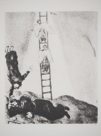 Marc CHAGALL : Isaac bénit Jacob, Héliogravure originale 2
