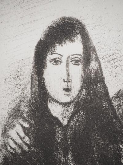 Marc CHAGALL : Rencontre entre Jacob et Rachel, Héliogravure originale signée 2